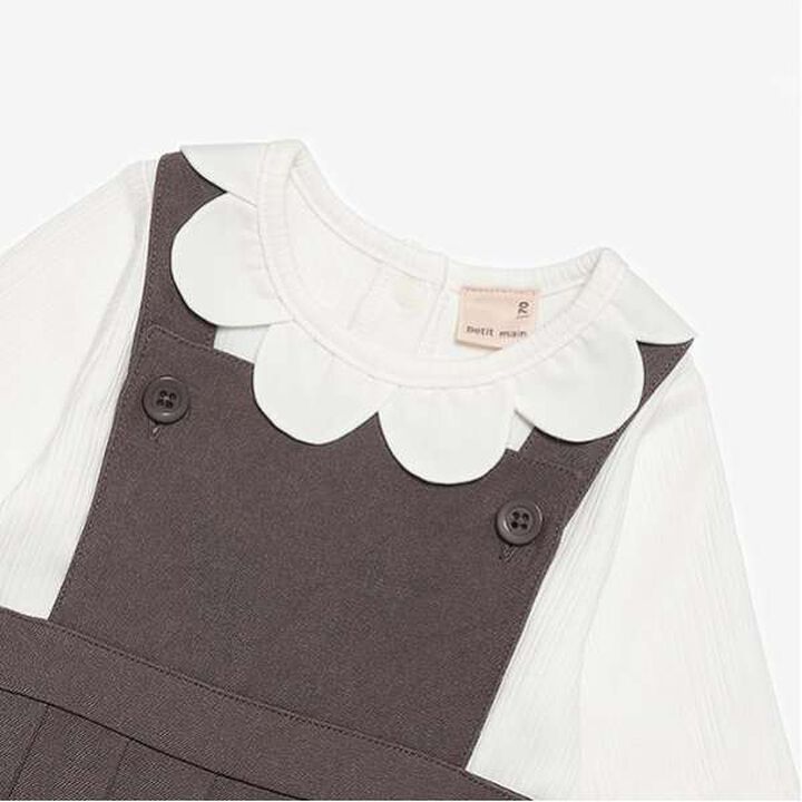 Pleated Jumper Skirt Set,Black, medium image number 13