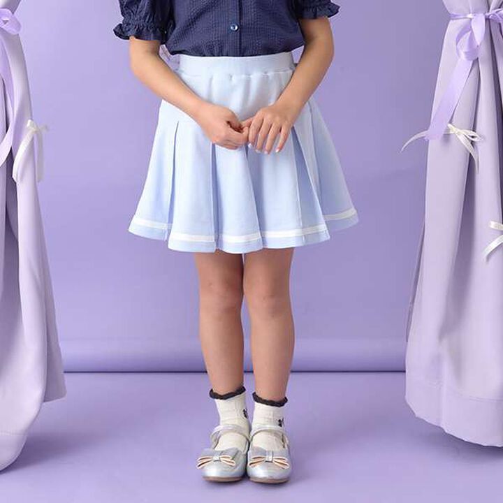 Pleated Skirt (Inner Pants Included),Navy, medium image number 26