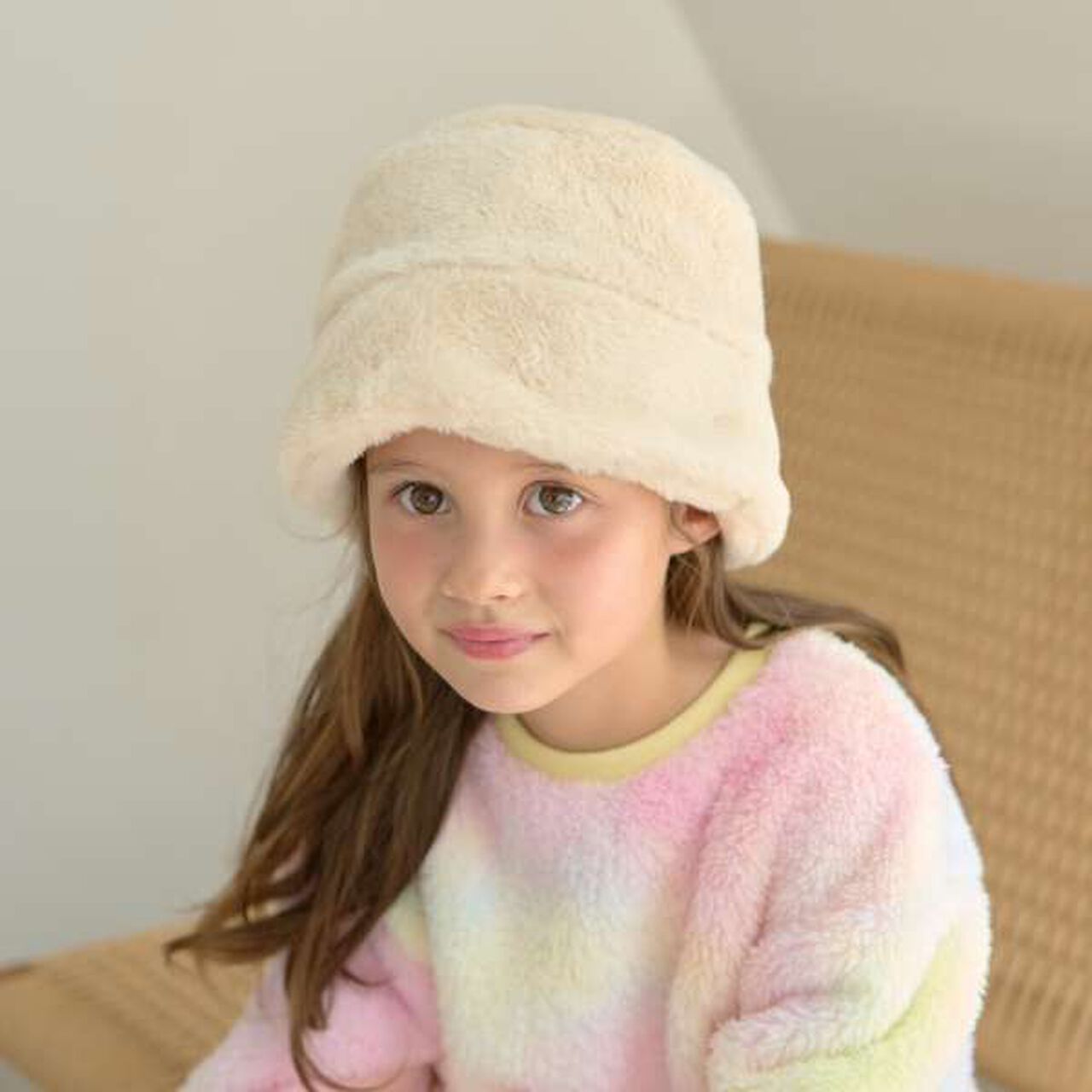 Faux Fur Bucket Hat,Black, large image number 14