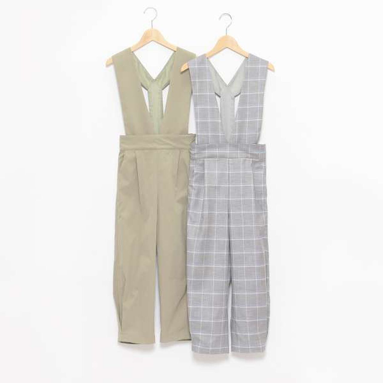 [AMI] Suspender Wide Salopette,Green, large image number 3