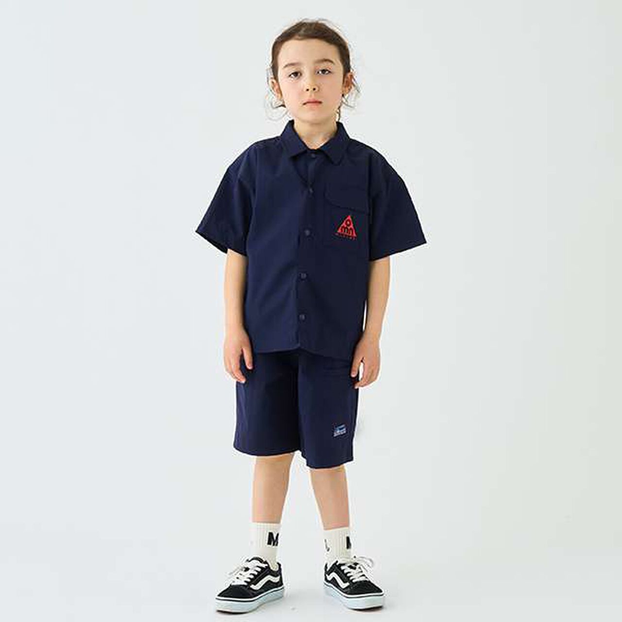 [4 WAY] Stretch Half Sleeve Shirt,Navy, large image number 18