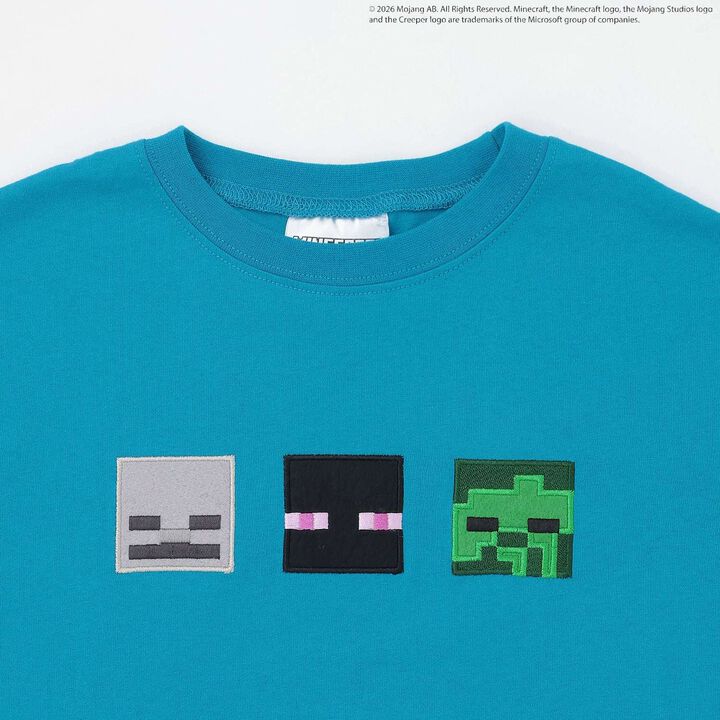 [MINECRAFT] 貼布刺繡短袖T恤,土耳其藍, medium image number 12