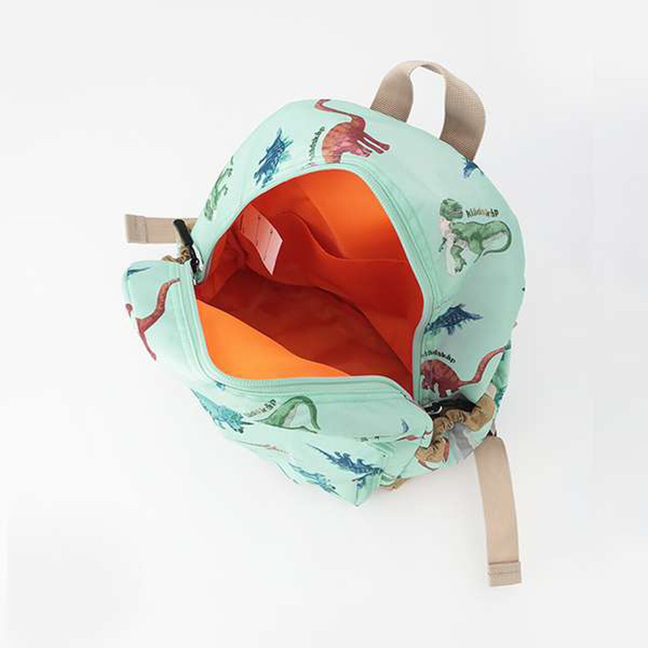 Dinosaur Print Backpack,Beige, large image number 10