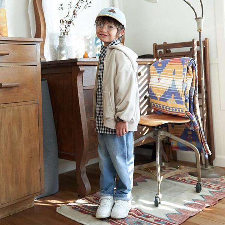 [Versatile Item] Drop Simple Zip Parka,Sax blue, medium image number 3