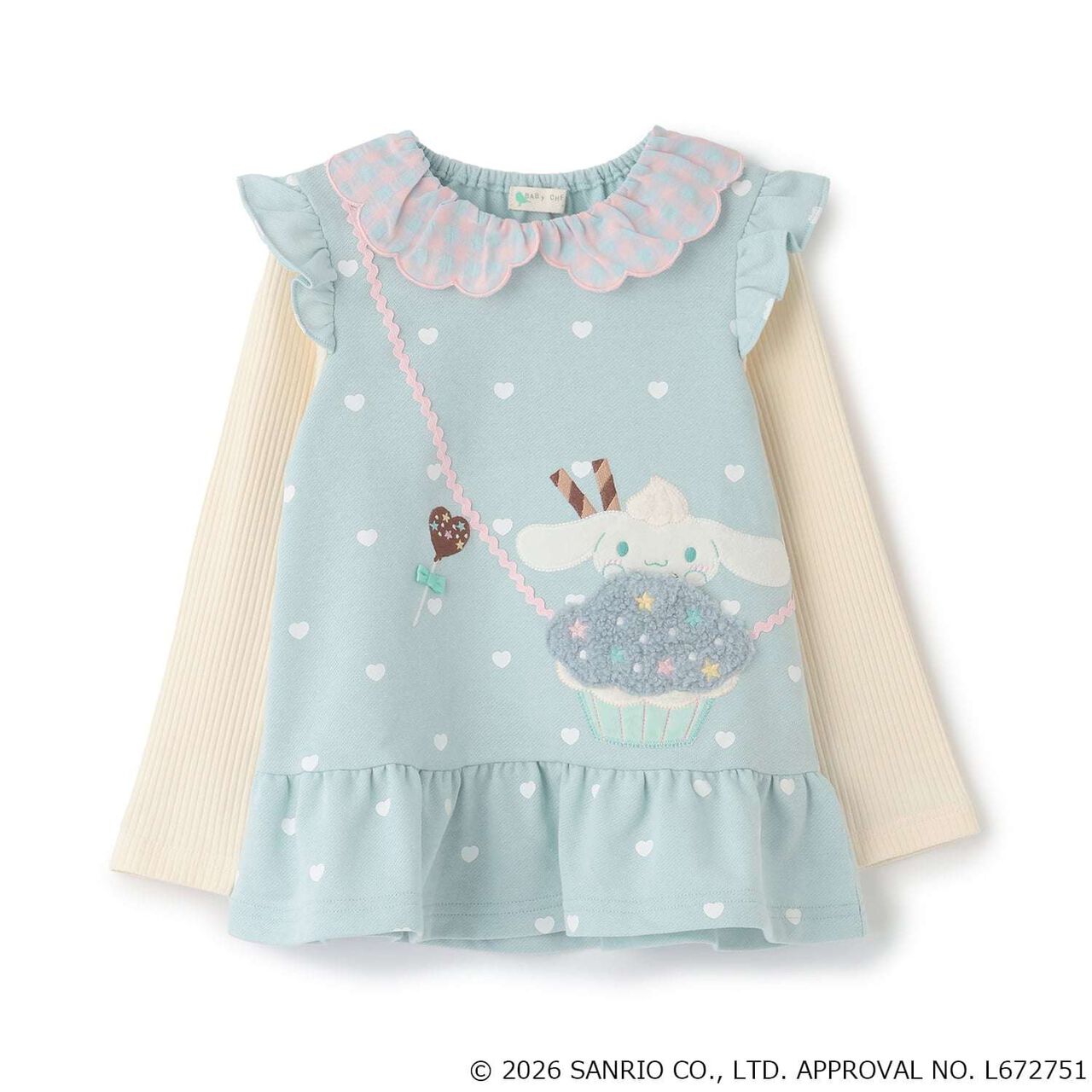[Cinnamoroll/Kuromi] Peplum Tunic,Blue, large image number 5