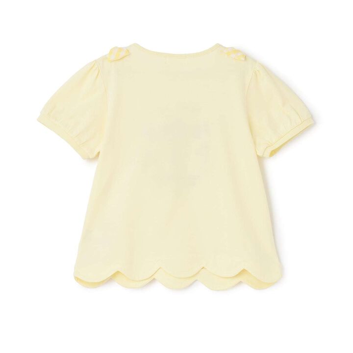 [Pompompurin] Scalloped Hem Puff Sleeve T-Shirt,Off white, medium image number 1