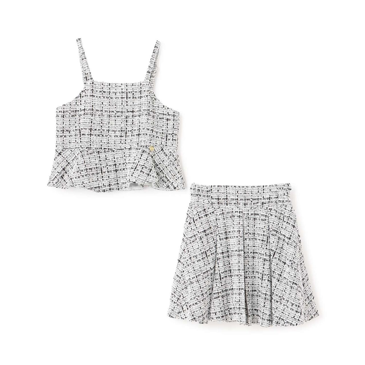 Bodice Skirt Outfit Set,Black, large image number 2