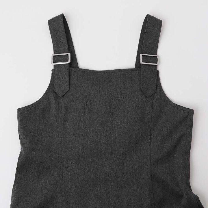 Pleated Jumper Skirt,Charcoal gray, medium image number 2