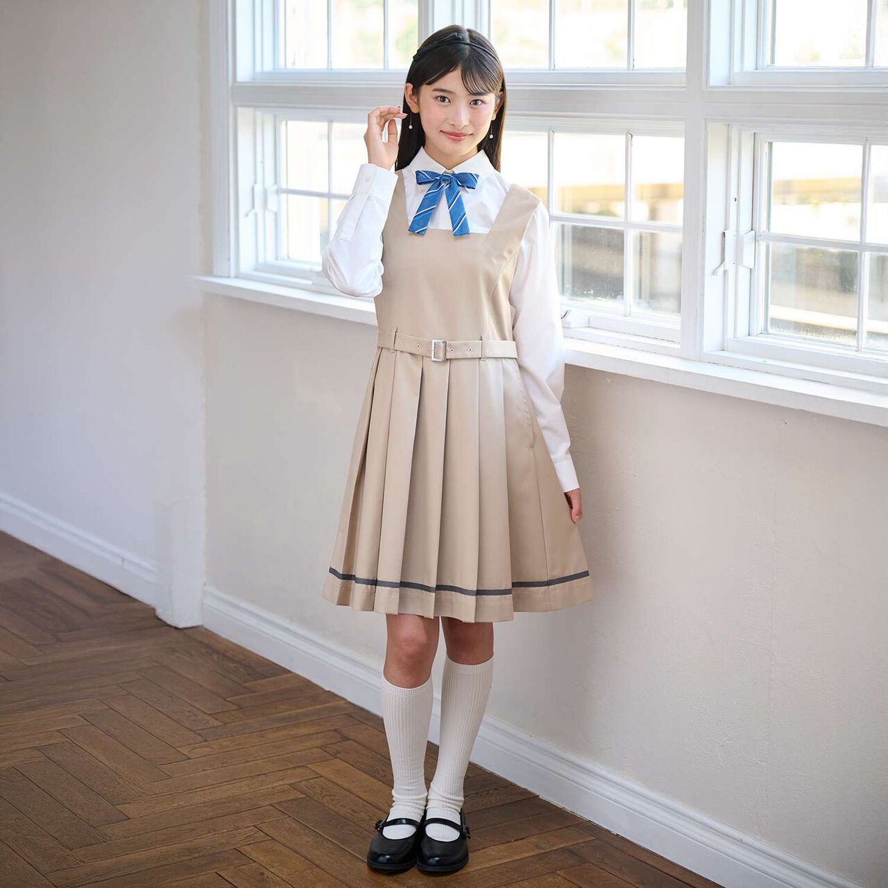 [Graduation Attire] [Wrinkle-Resistant] Point Collar Shirt,White, large image number 17