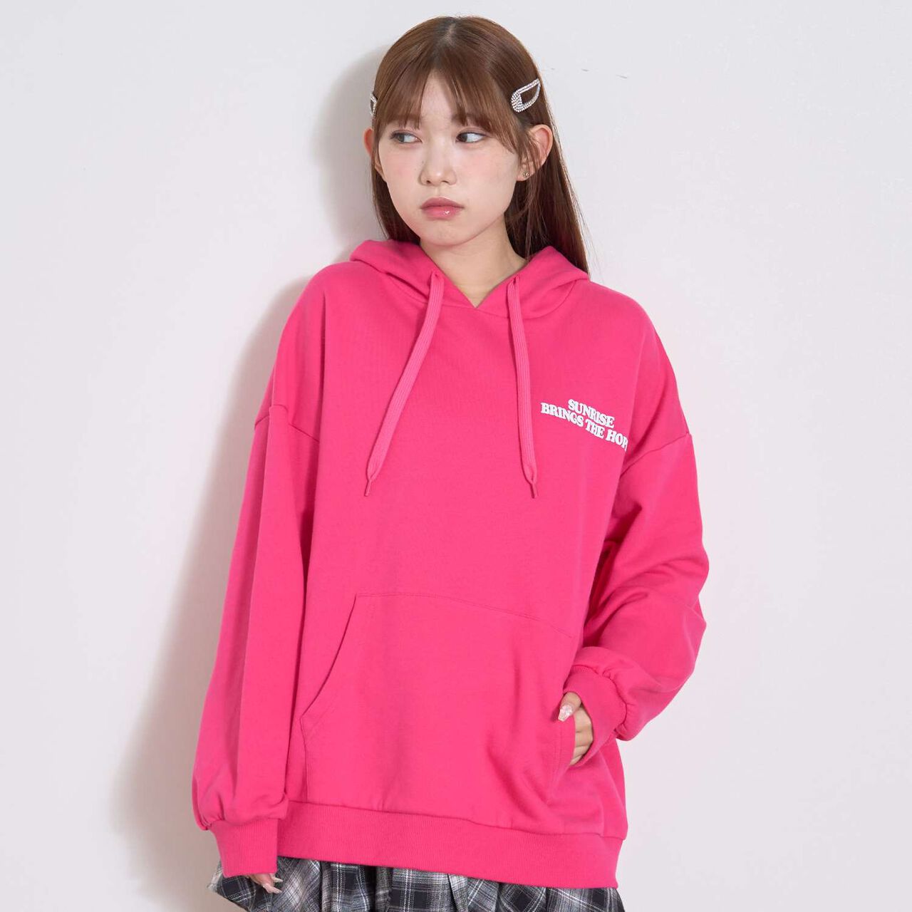 [Seconds Cute Top] LTXC Puffy Heart Loose Parka,Black, large image number 3