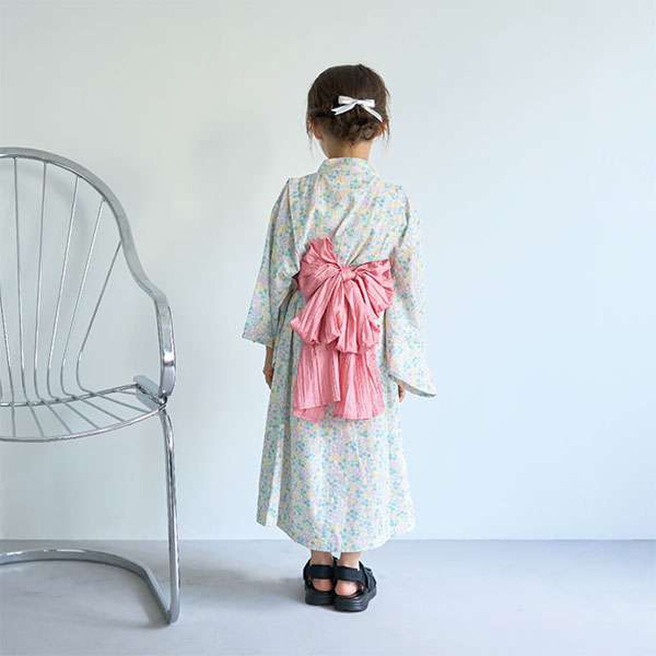 Easy-to-Wear One-Piece Yukata,Cream, large image number 8