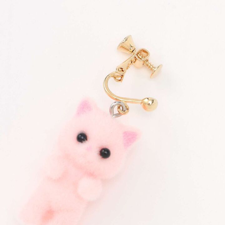 Cat Earrings,White, medium image number 3