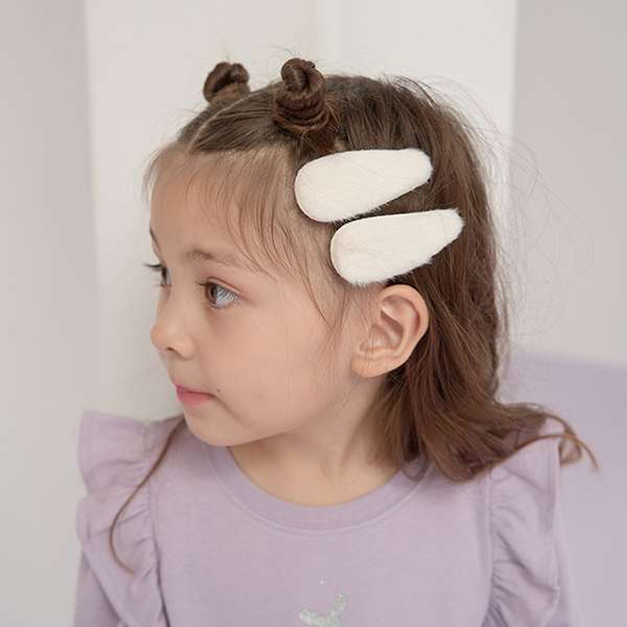 Fluffy Hair Clip 2-Piece Set,Mint, large image number 7