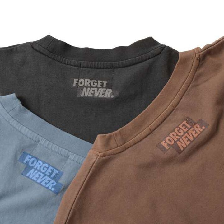 [FORGETNEVER] Heavyweight Pigment-Dyed Printed T-Shirt,Brown, medium image number 9
