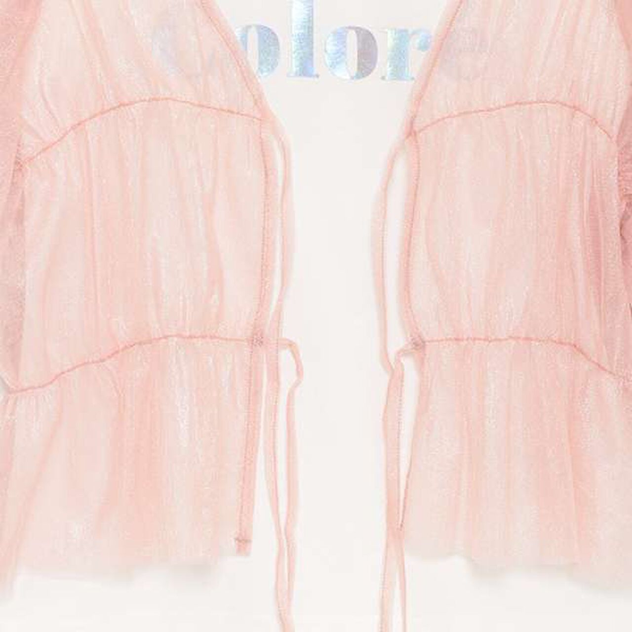 Tulle Bolero with Inner Lining,Black, large image number 10