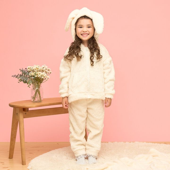 Bunny & Cat Hoodie & Pants Set,Ivory, medium image number 0