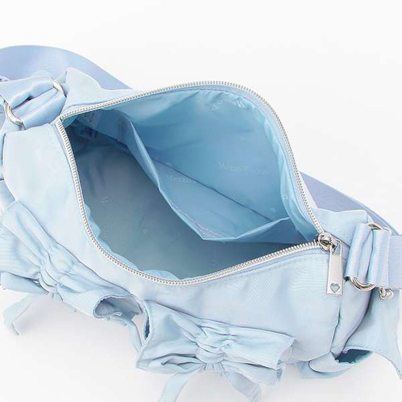 Ribbon Flap Shoulder Bag,Black, large image number 6