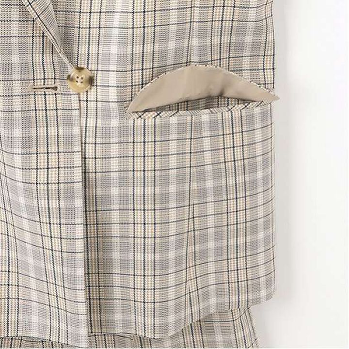 [Graduation Attire] Emblem Jacket and Shorts Outfit Set,Gray, medium image number 17