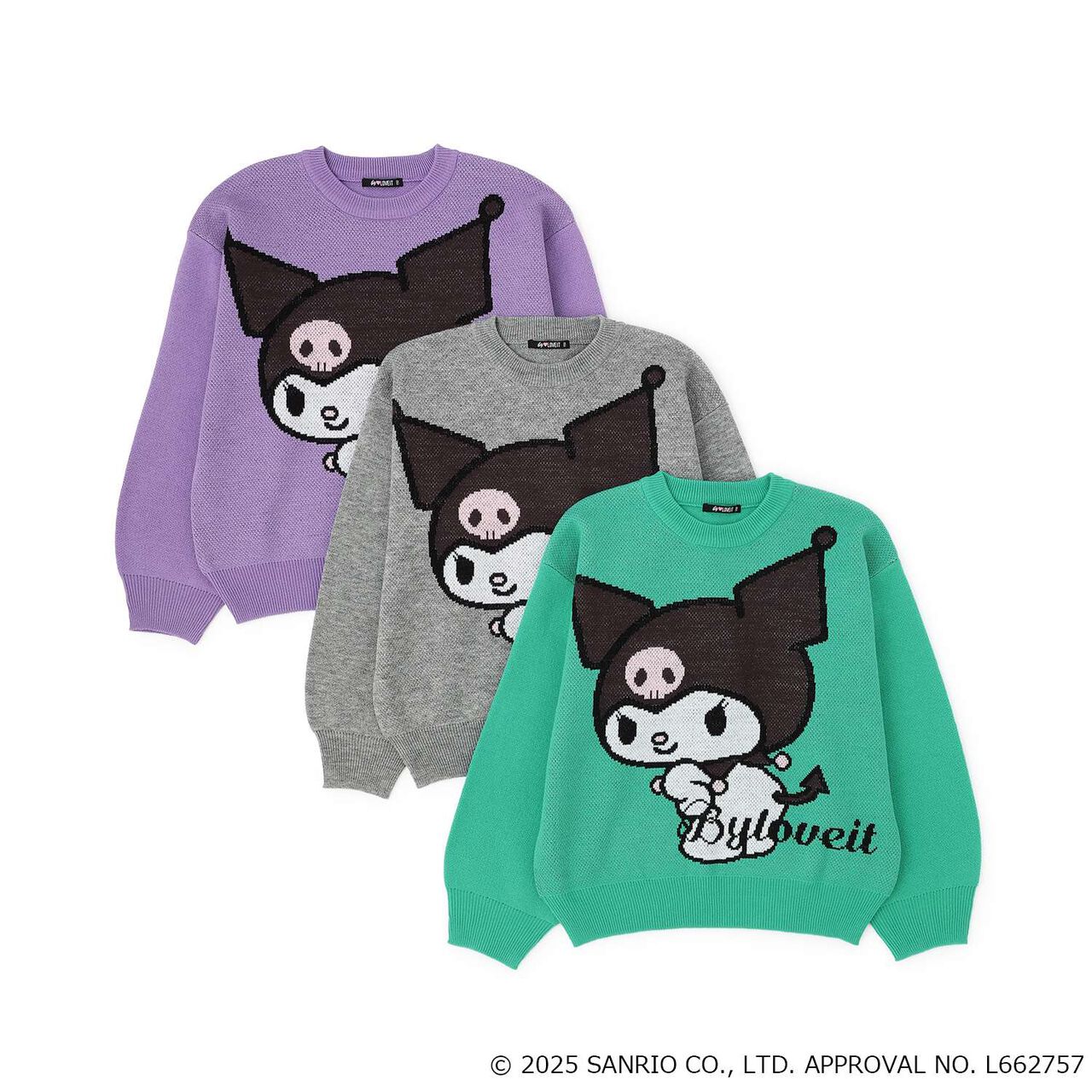 Kuromi Jacquard Knit Pullover,Lavender, large image number 10