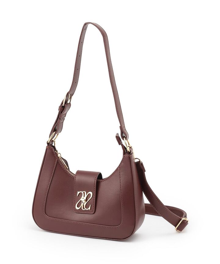 Logo Motif Shoulder Bag [Korean Fashion],Brown, medium image number 0
