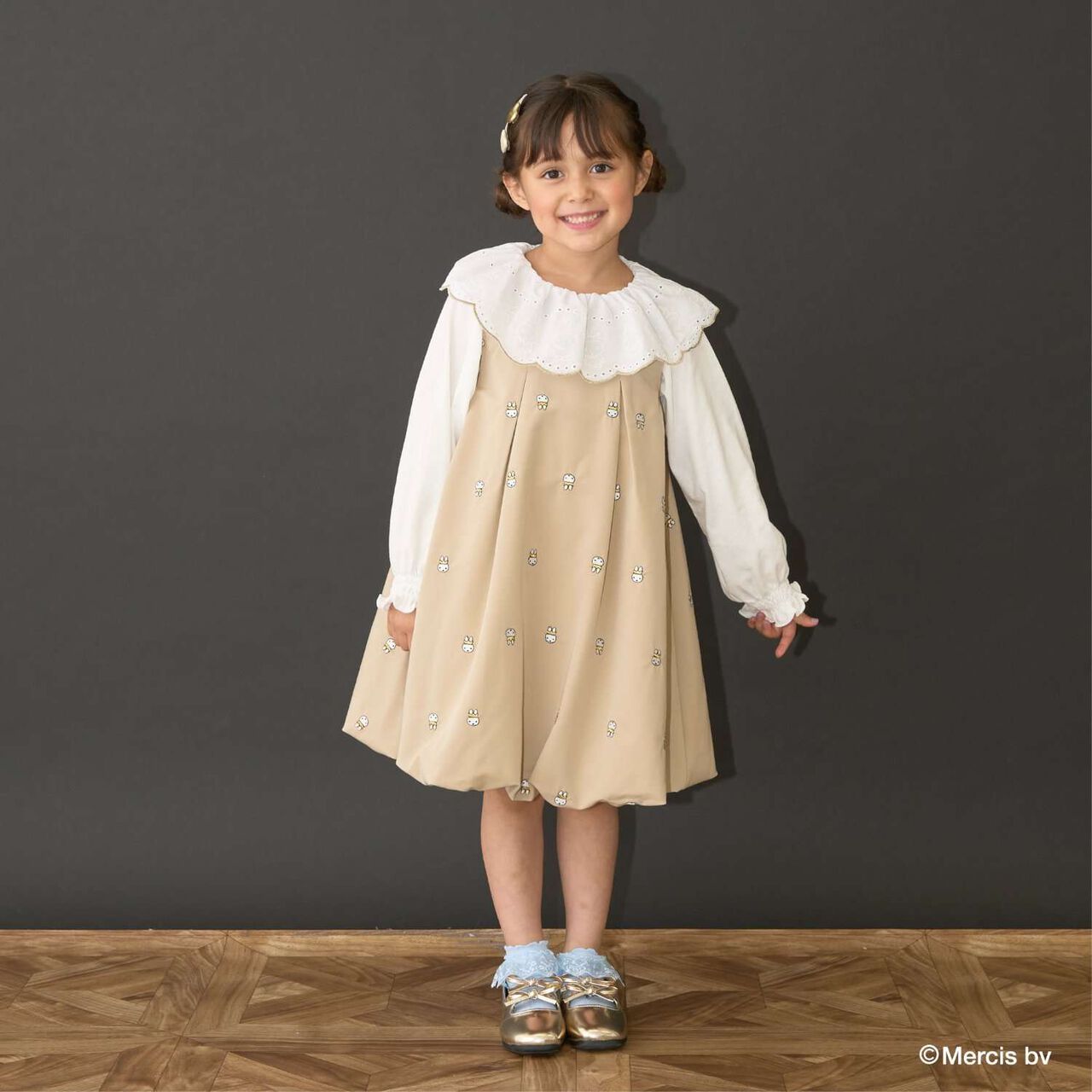 [Miffy] Soft Cotton Lace Collar Top,Light pink, large image number 15