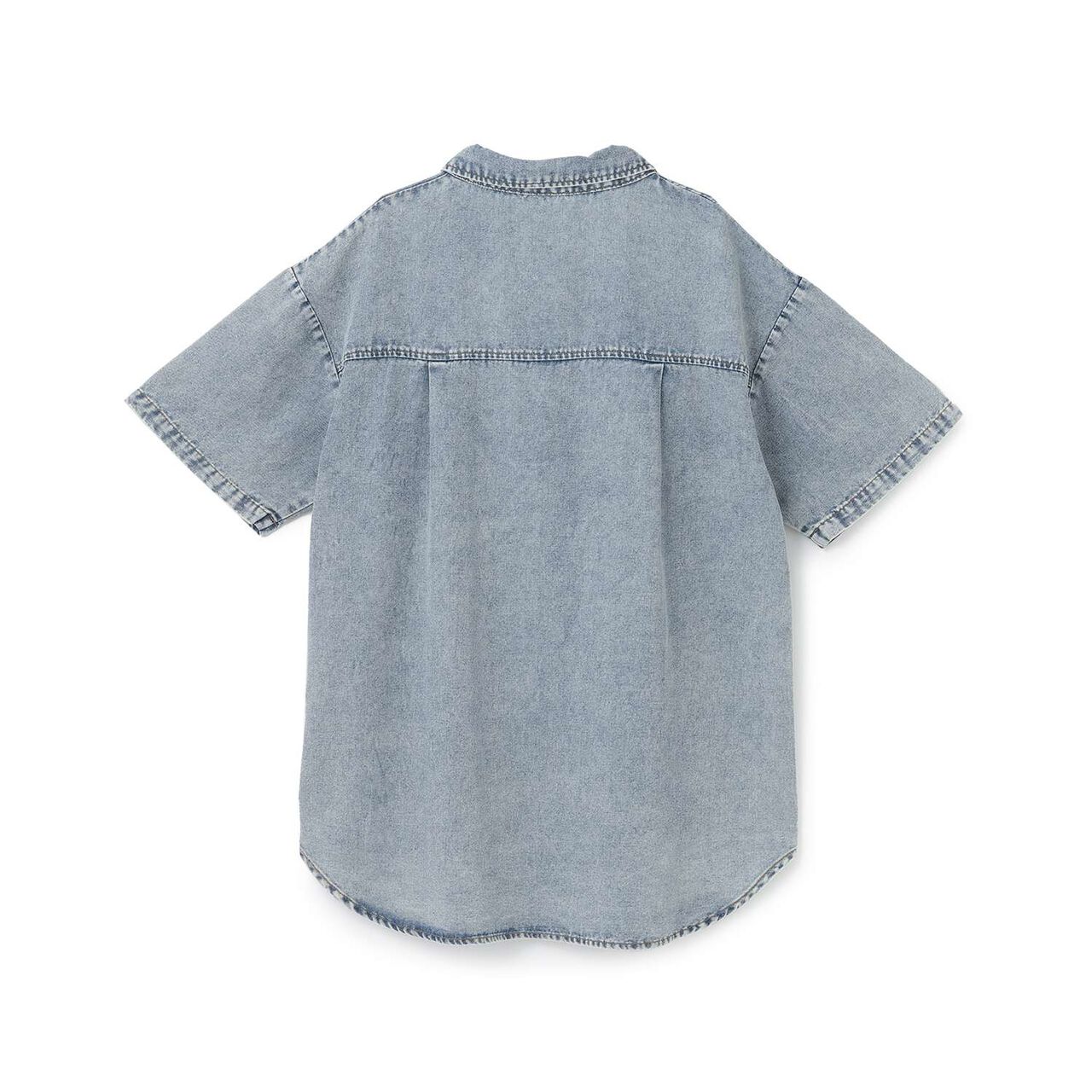 [LTXC/Cool Touch] Denim Loose Tunic Shirt Dress,Gray, large image number 8
