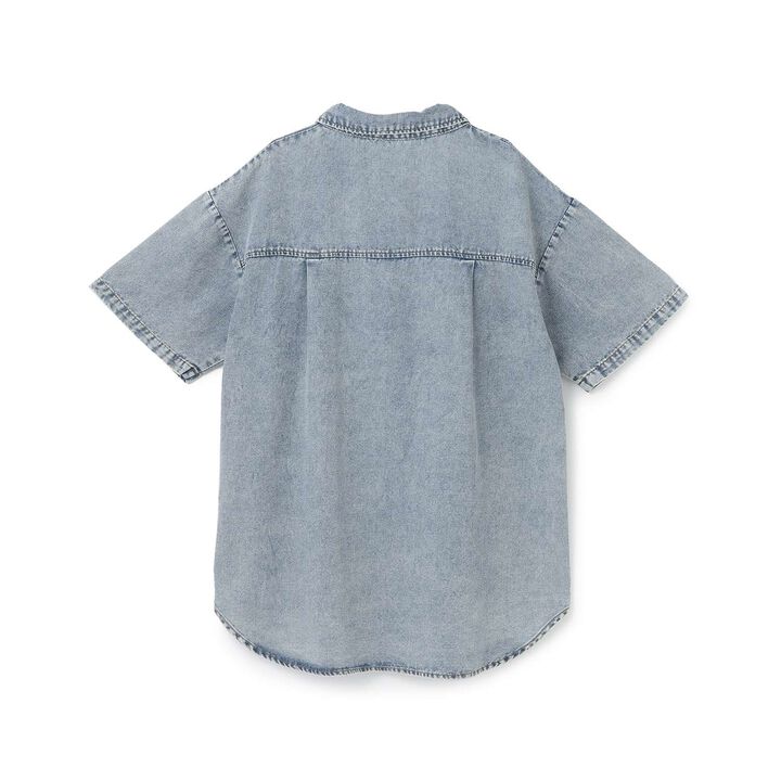[LTXC/Cool Touch] Denim Loose Tunic Shirt Dress,Gray, medium image number 8