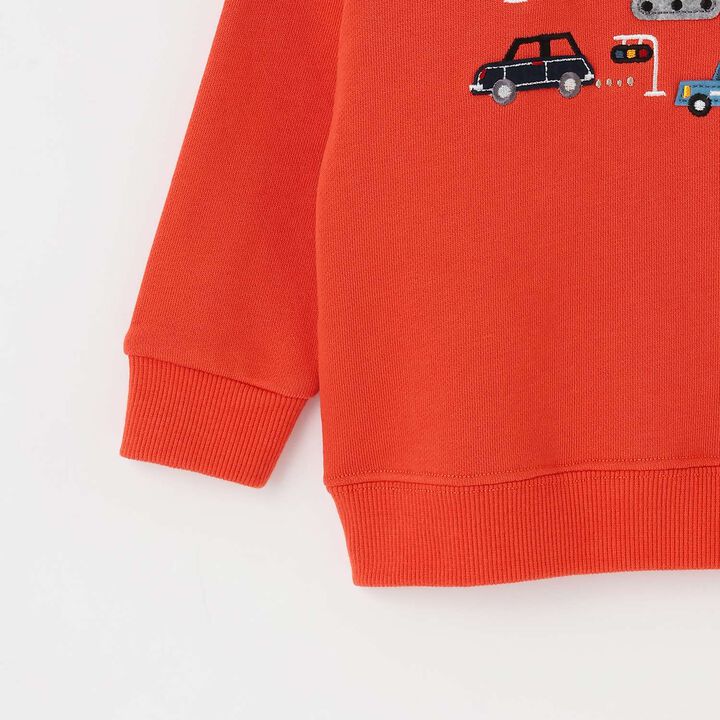 [Restock] Vehicle Appliqué Sweatshirt,Brick, medium image number 4