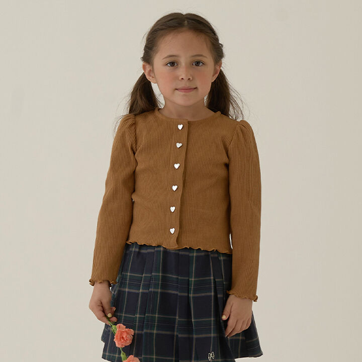 Ribbed Cardigan,Camel, medium image number 0