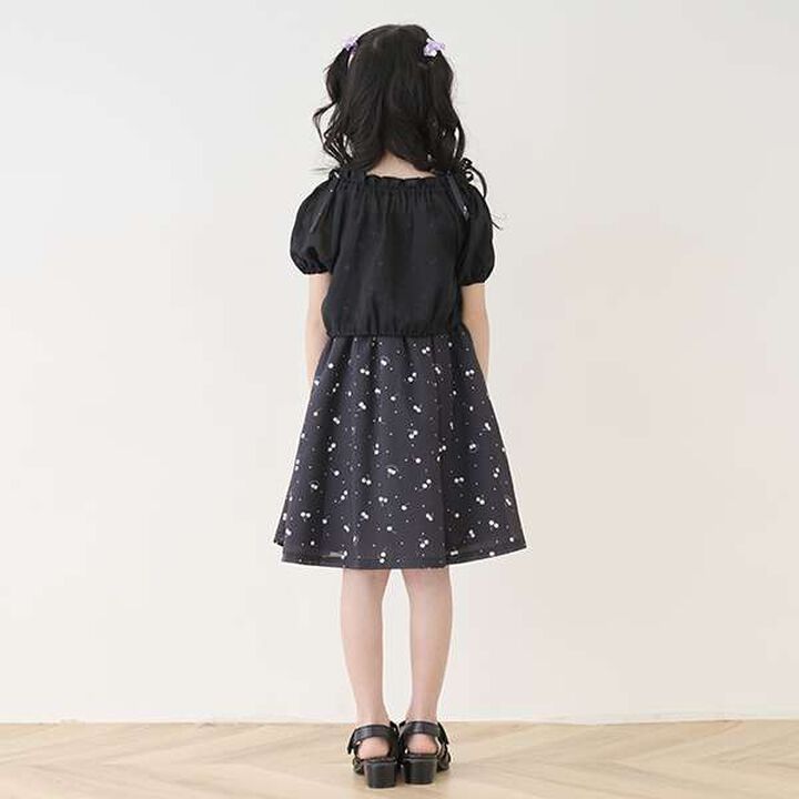 Blouse & Cherry Pattern Camisole One-Piece Dress Set,Black, medium image number 18