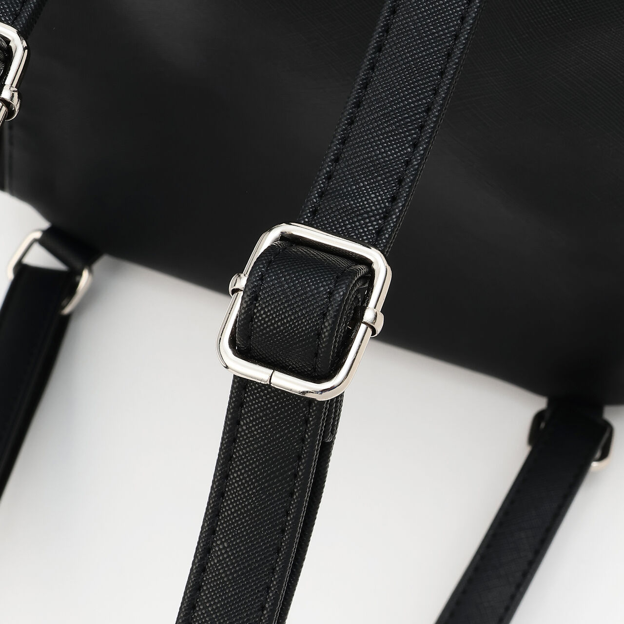 Quilted Design Bucket Backpack,Black, large image number 8