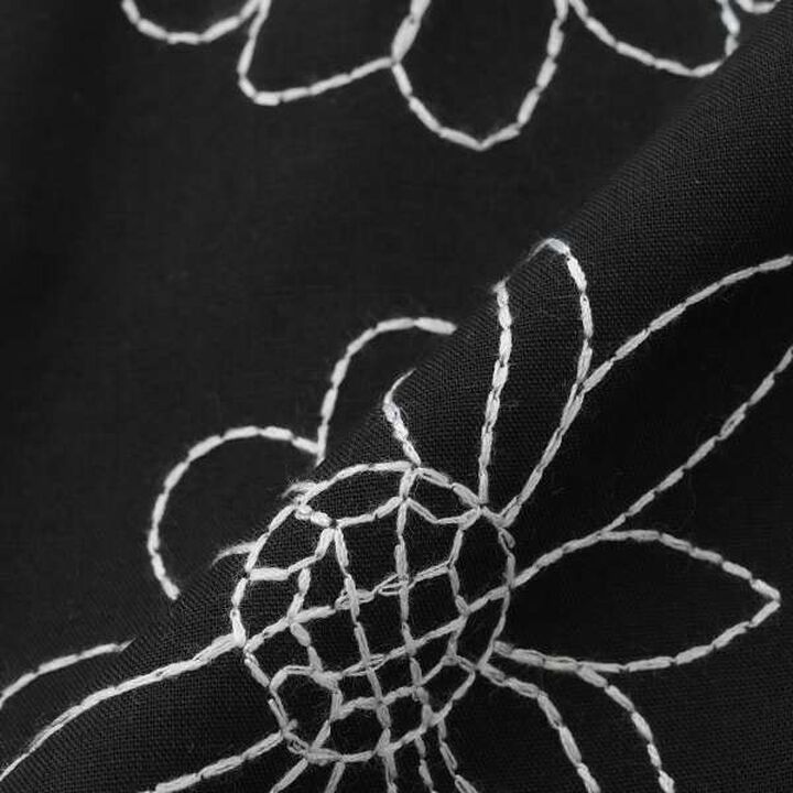 [Link] Flower Embroidery Skirt,Sax blue, medium image number 9