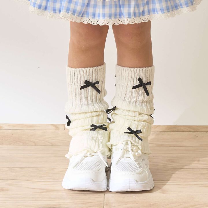 Chibi Loose Socks with Ribbon,Black, medium image number 0