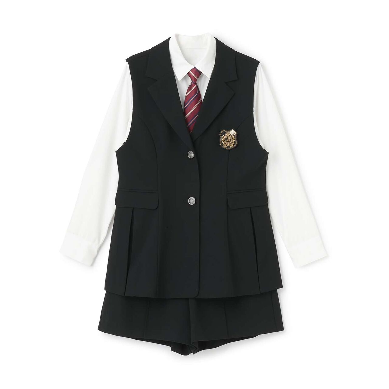 [Graduation Attire] [5-Piece Set] Gilet Jacket Coordination Set,Black, large image number 23