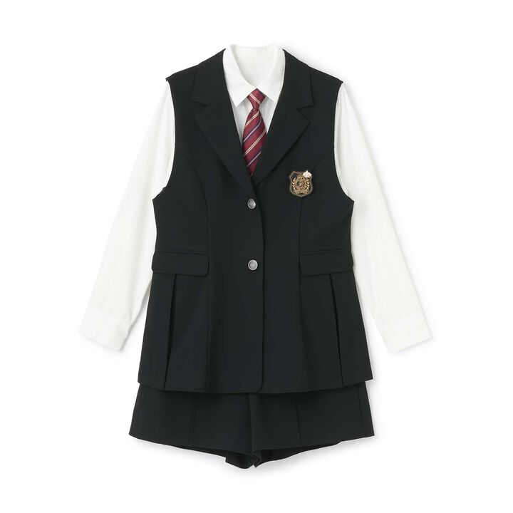 [Graduation Attire] [5-Piece Set] Gilet Jacket Coordination Set,Black, medium image number 23