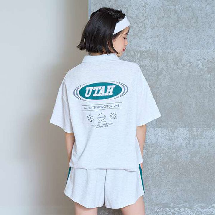 [LTXC] Loose Polo Outfit Set,Smoke white, medium image number 1