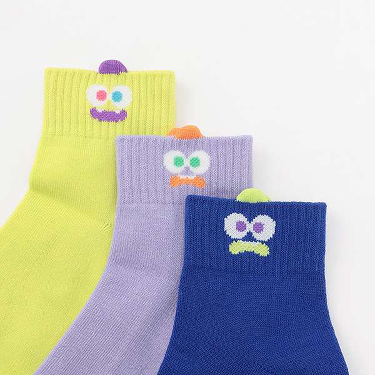 Monster Crew Length Socks,Lavender, large image number 2