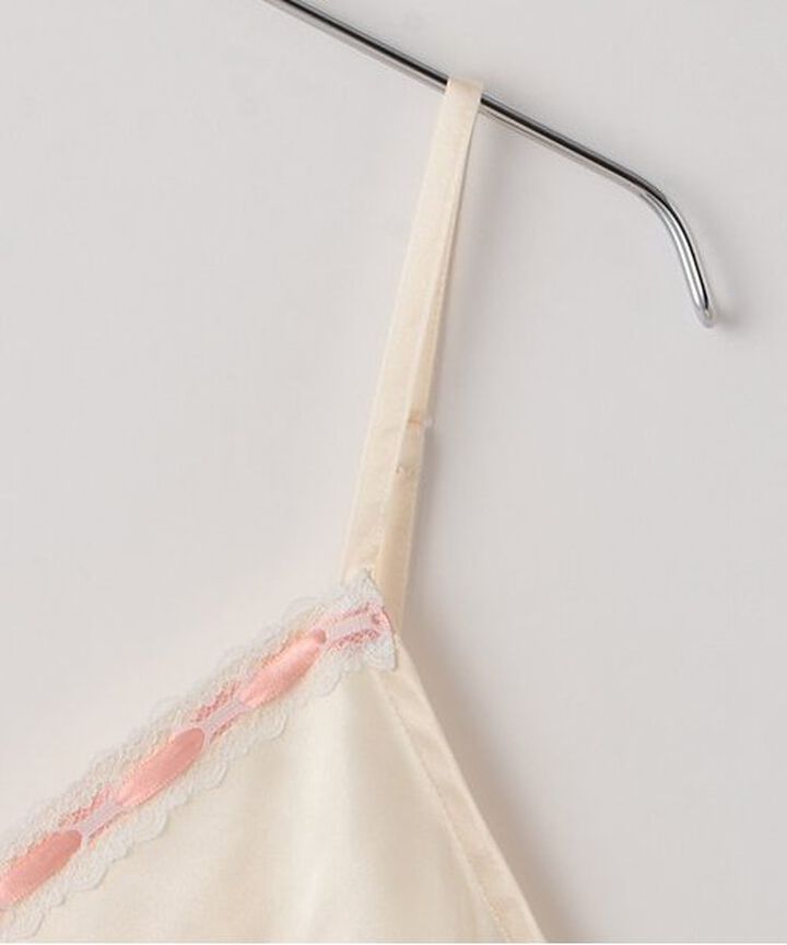 Lingerie-Style Camisole One-Piece Dress,Cream, medium image number 7