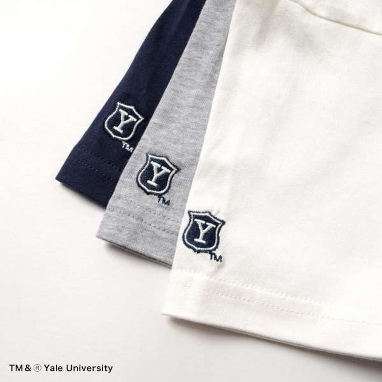 [Adult Size Available] [YALE] Cotton Short-Sleeve YALE Logo T-Shirt,White, large image number 9