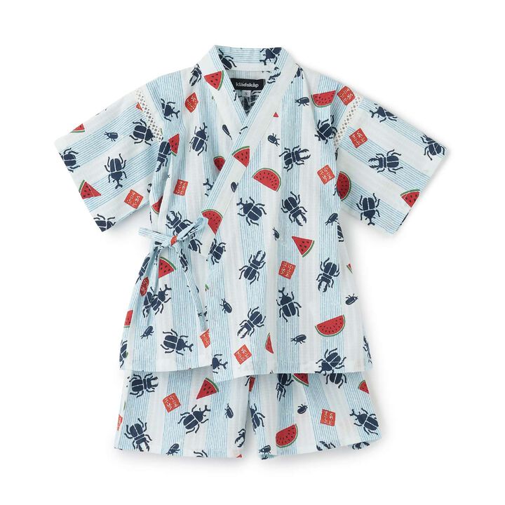 Insect Print Jinbei,Light khaki, medium image number 12