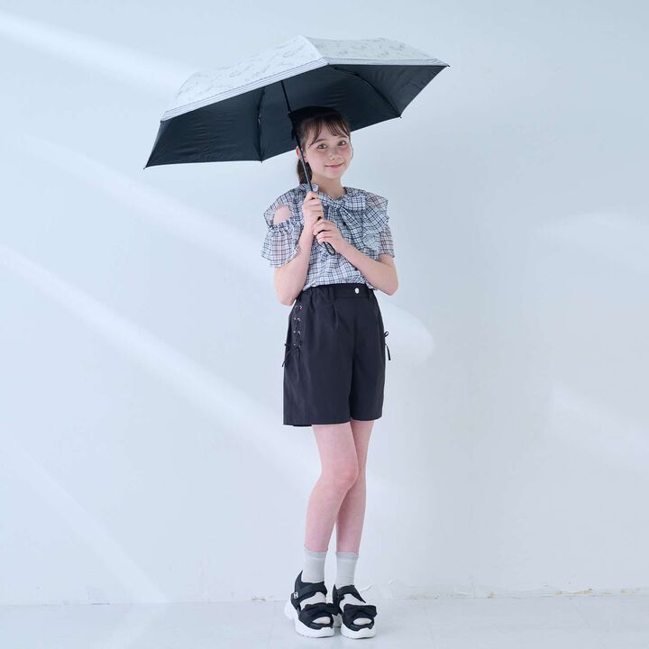 [UV 100%] [Heat Shielding] [Light Blocking] [All-Weather] With a Melody♪ Pattern Folding Umbrella,Ivory, medium image number 9