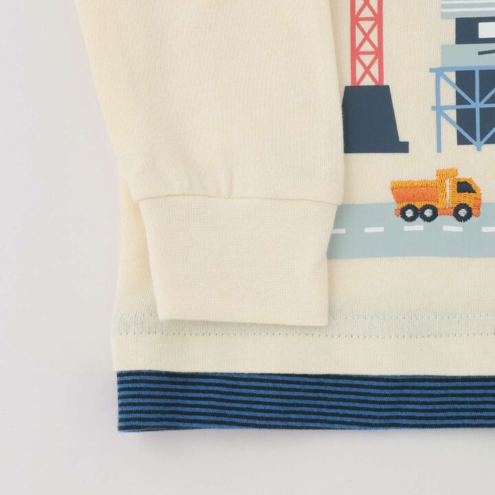 [Popular Item Restocked] [Not Available at Physical Stores] Construction Vehicles Working Long-Sleeve T-Shirt,Light blue, medium image number 3