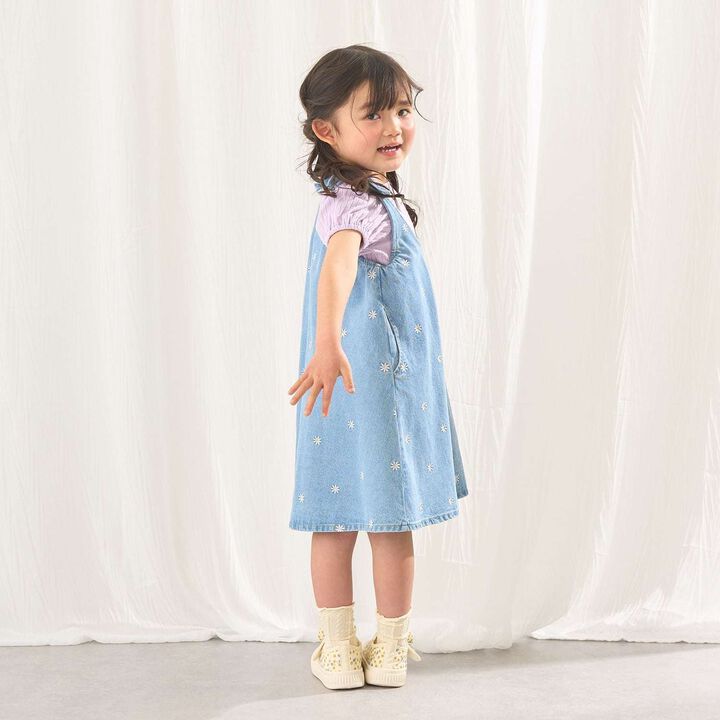 [Tomodeni] Assorted Embroidered All-Over Pattern Flare One-Piece Dress,Blue, medium image number 18