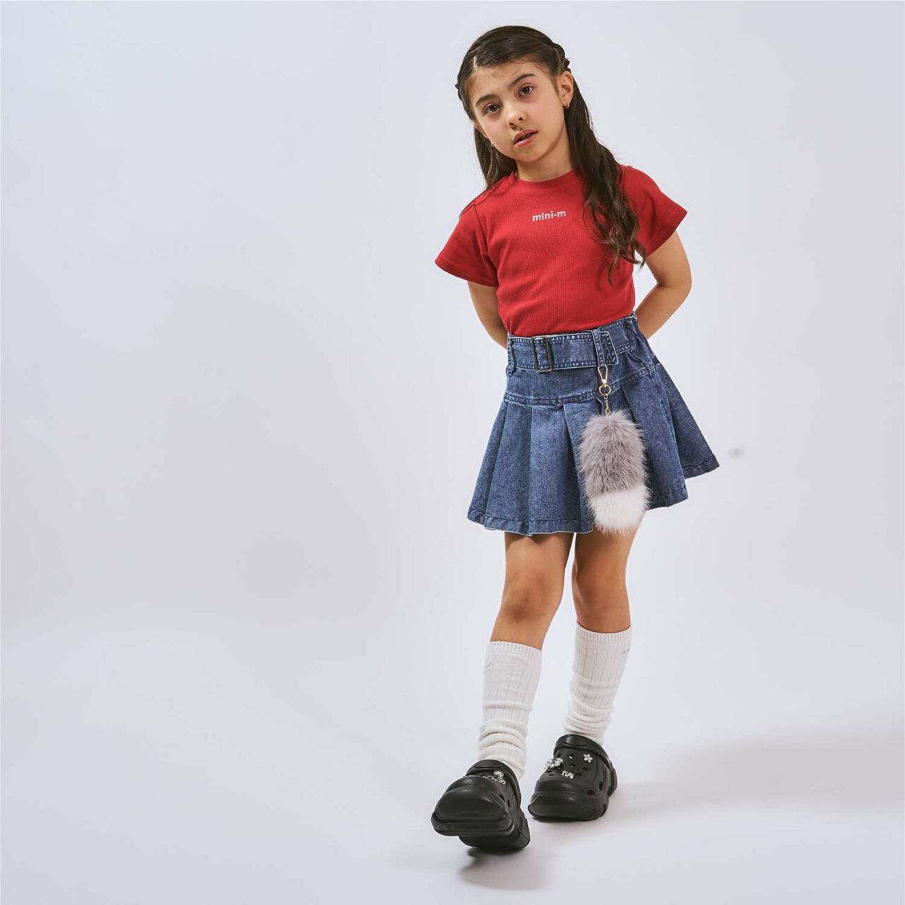 Sleek Plus Quick-Dry Ribbed Short-Sleeve Kids T-Shirt,Red, large image number 11