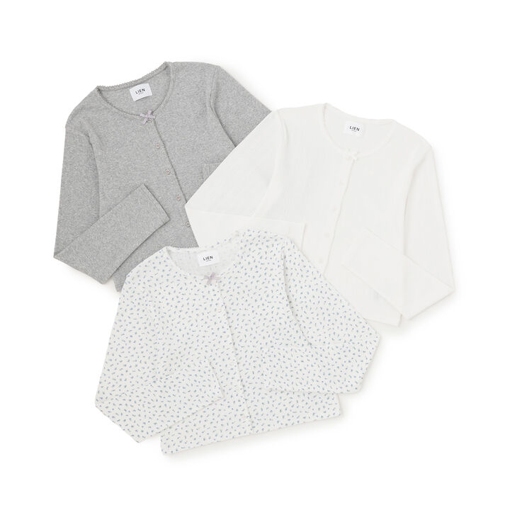 [Parent-Child Matching] UV Knit Cut Cardigan,Top gray, medium image number 5