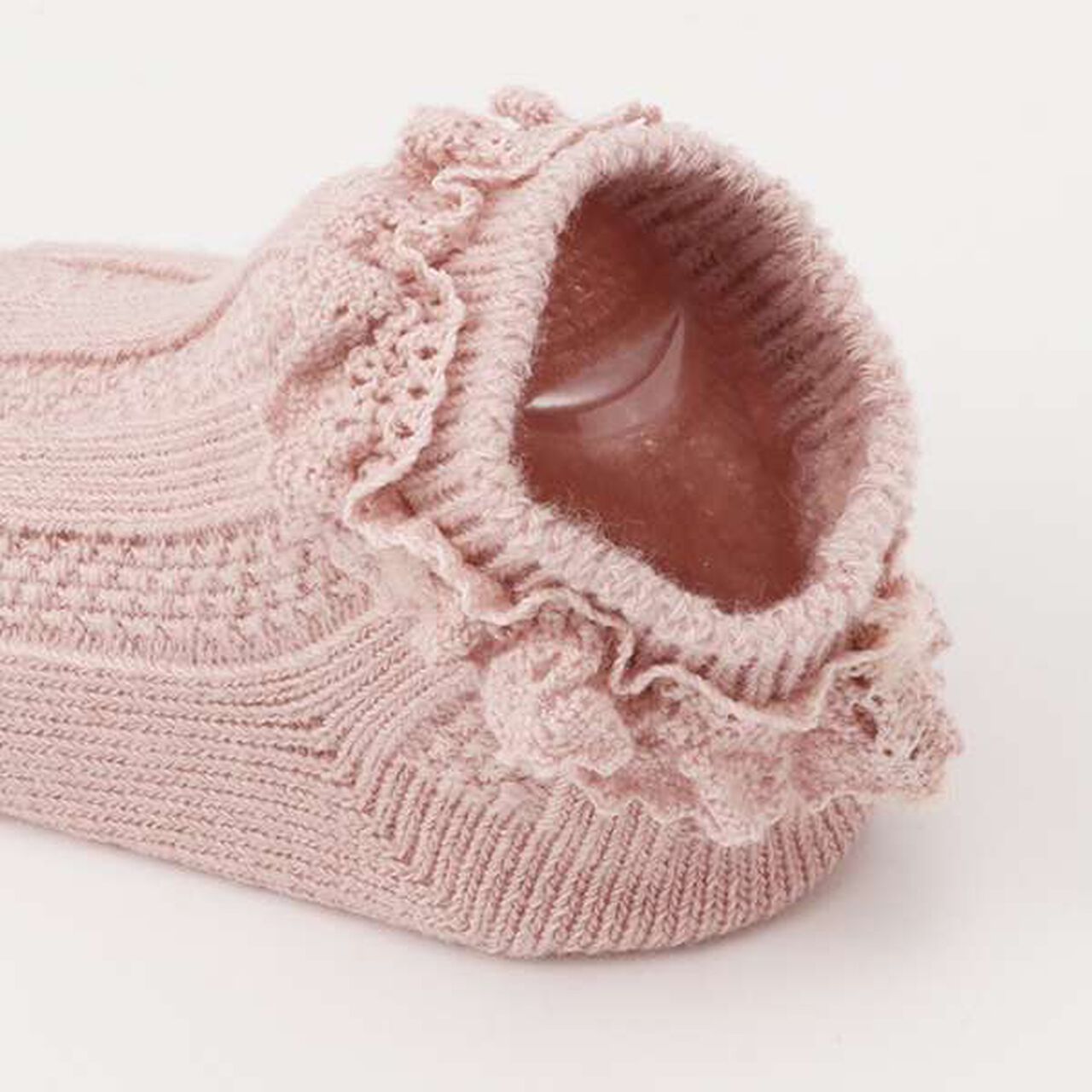 Lace Cup Socks,Blue gray, large image number 2