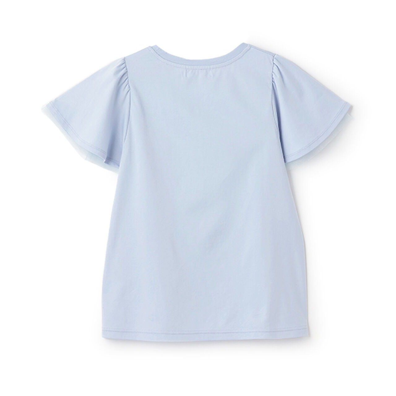 Necklace-Style Embroidered Flare Sleeve T-Shirt,White, large image number 1