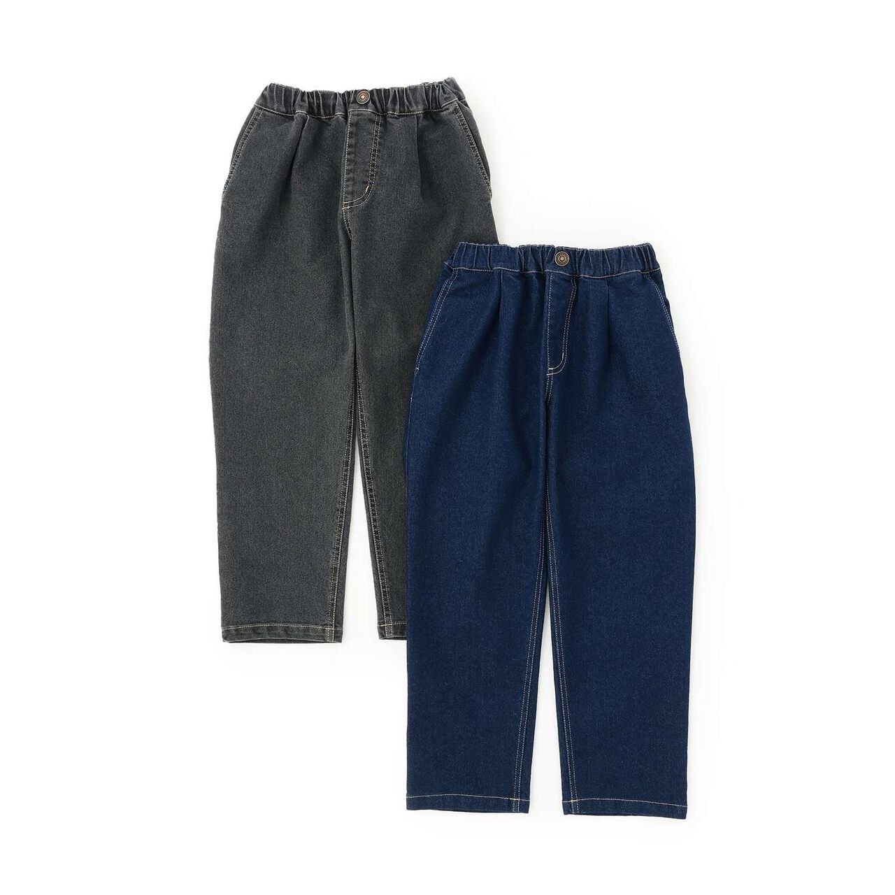 Denim Tapered Pants,Navy, large image number 11