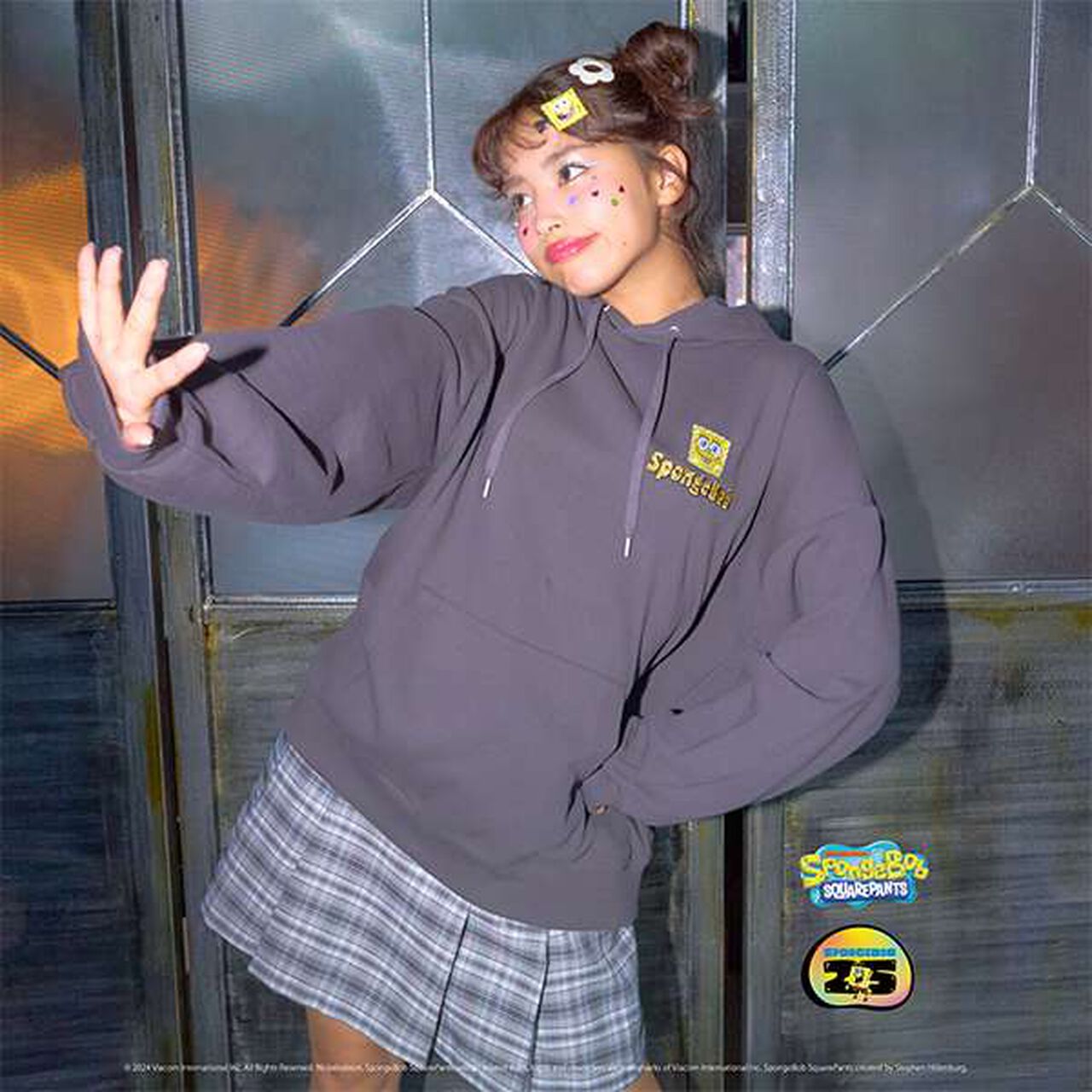 SpongeBob Angel Blue Hoodie,Off white, large image number 19