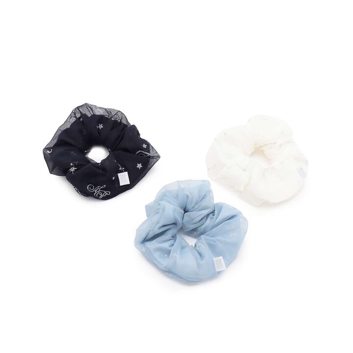 Musical Note Series Tulle Scrunchie,Navy, medium image number 3